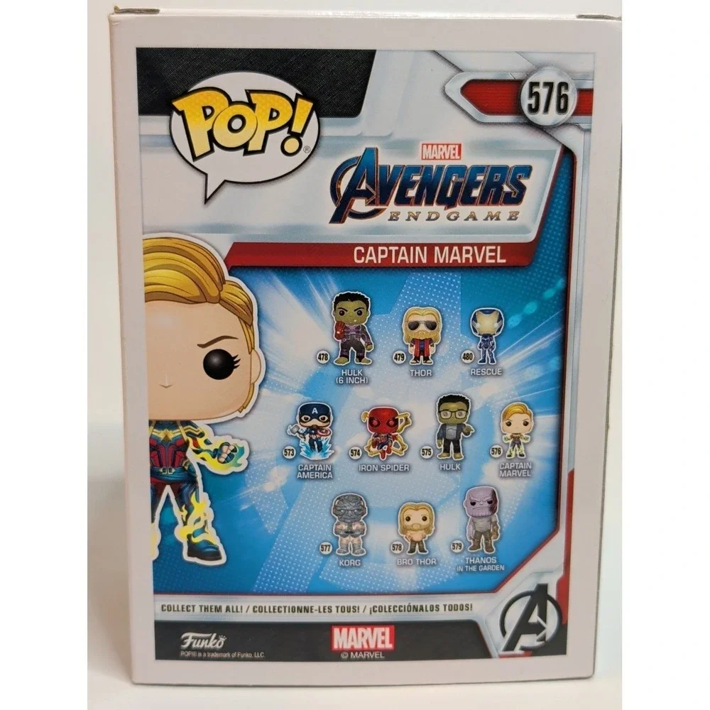 Funko Pop! Marvel Avengers Endgame Captain Marvel #576 Vinyl‎ Bobble-Head w/ Box